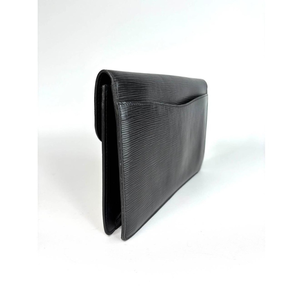 Louis Vuitton Black Epi Leather Envelope Clutch with Gold Hardware - Picture 4 of 10